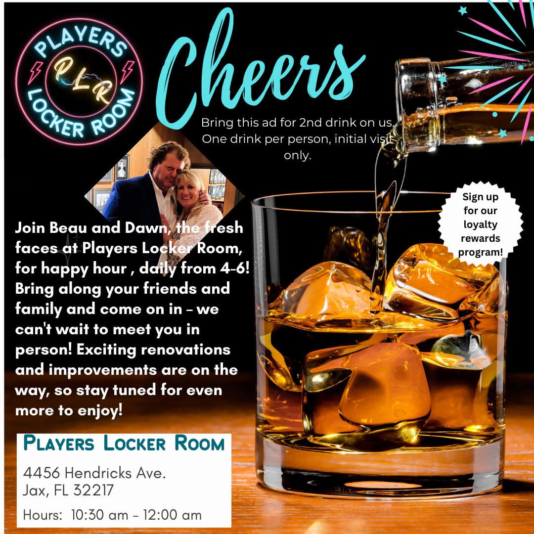 Players Grille Miramar is now under new ownership and set to be renamed “Players Locker Room”, The Come as You Are Sports Bar